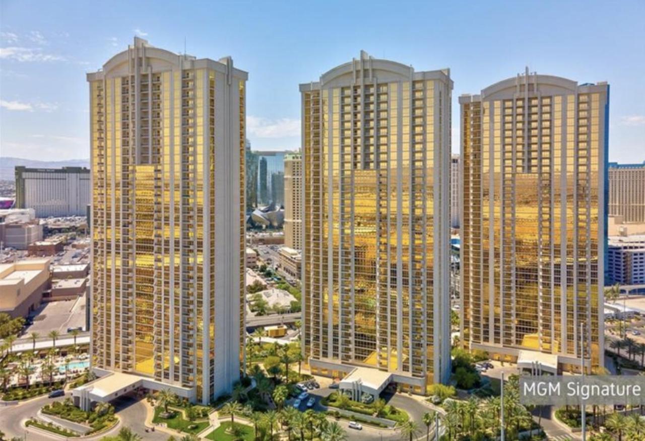 Balcony Full Strip View Suite Mgm Signature Free Valet Las Vegas Eksteriør bilde